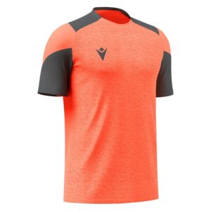 Camiseta naranja. Macron. Golem