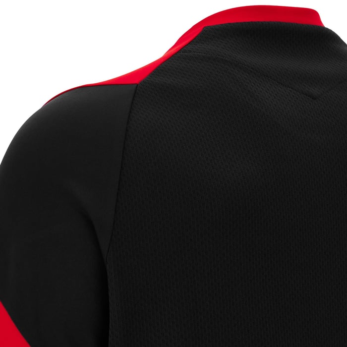 Camiseta negro/rojo. Macron. Golem - Imagen 4