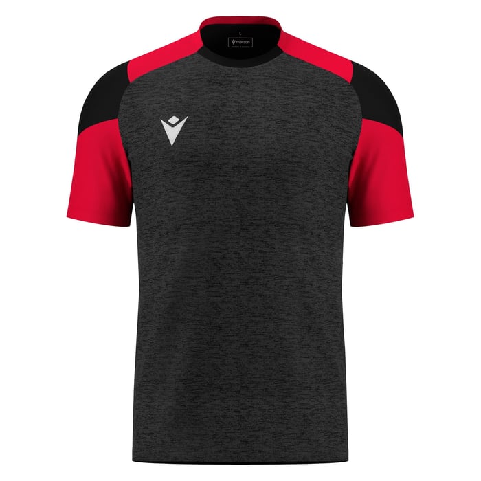 Camiseta negro/rojo. Macron. Golem - Imagen 3