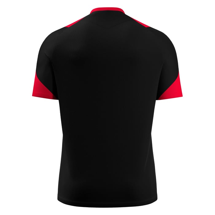 Camiseta negro/rojo. Macron. Golem - Imagen 2