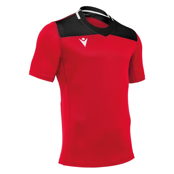 Camiseta de juego roja/negra. Macron. Jasper