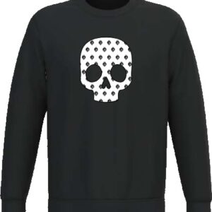 Sudadera con aplique Unisex. Skull. Ecorrespondable