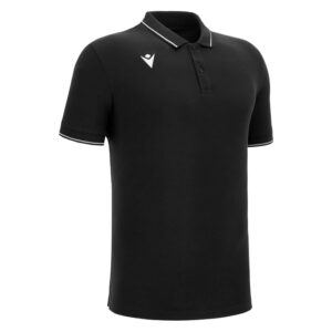 Polo negro algodón. Macron. Comedy Eco