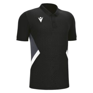 Polo negro/blanco. Macron. Rap